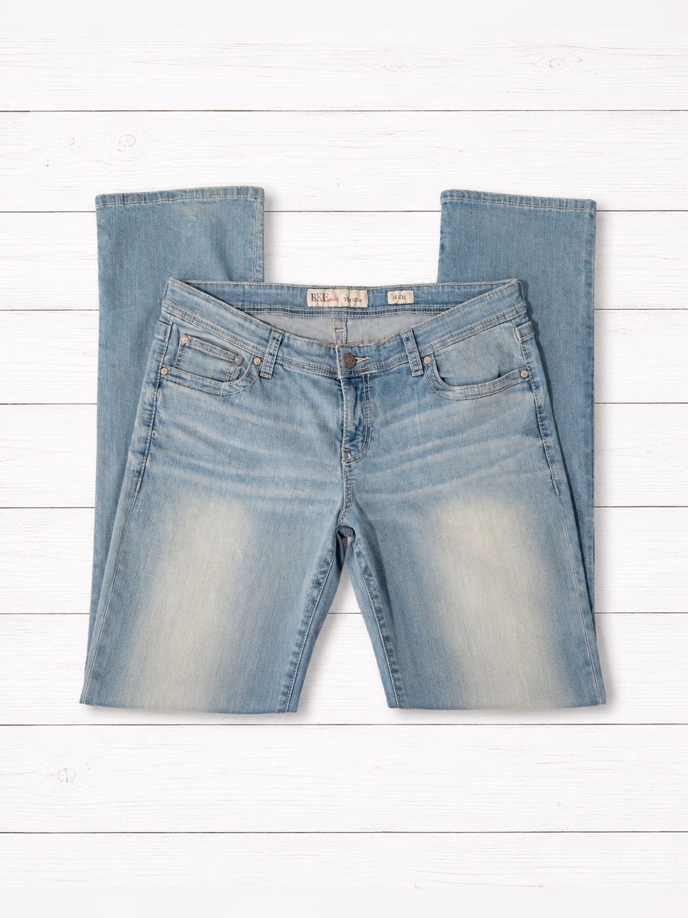 BKE Light Blue Women's Stretch Bootcut Jeans